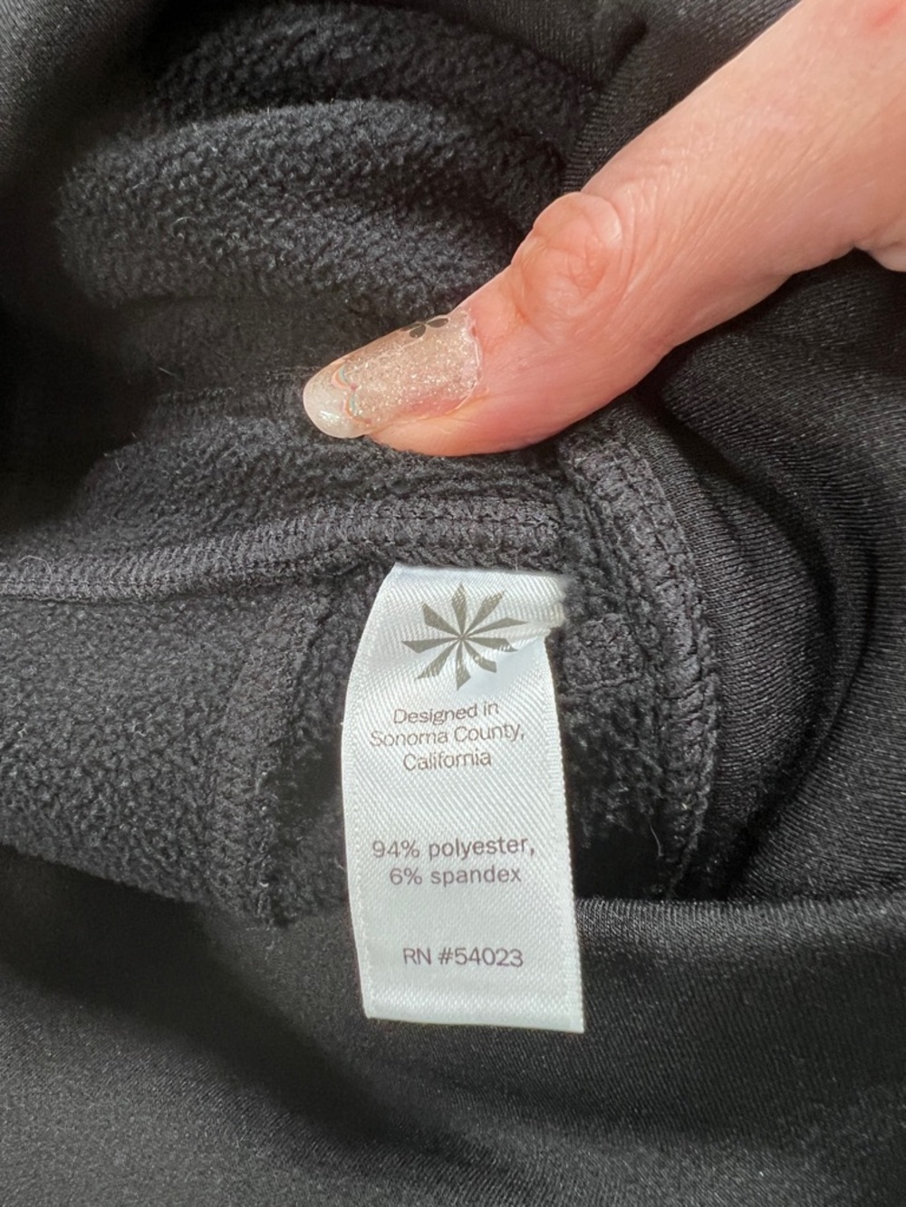 Athleta Black Active Leggings with Logo - Picture 5 of 6